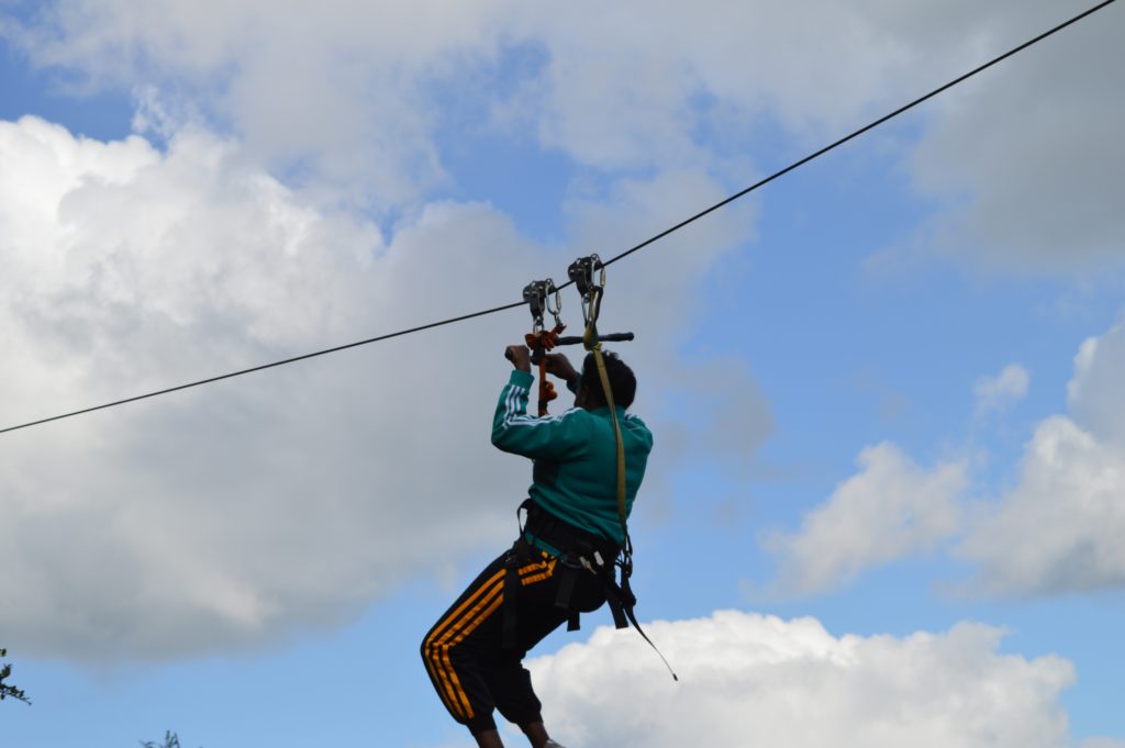 ziplining at Ngong Hills