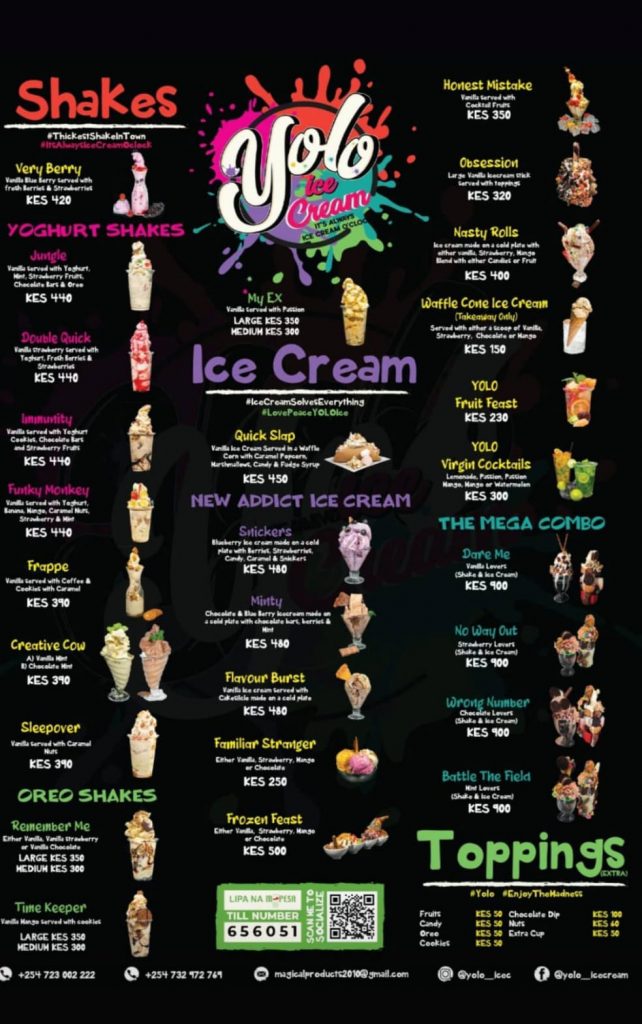 Where to get the best ice cream in Nairobi

Yolo Ice Cream